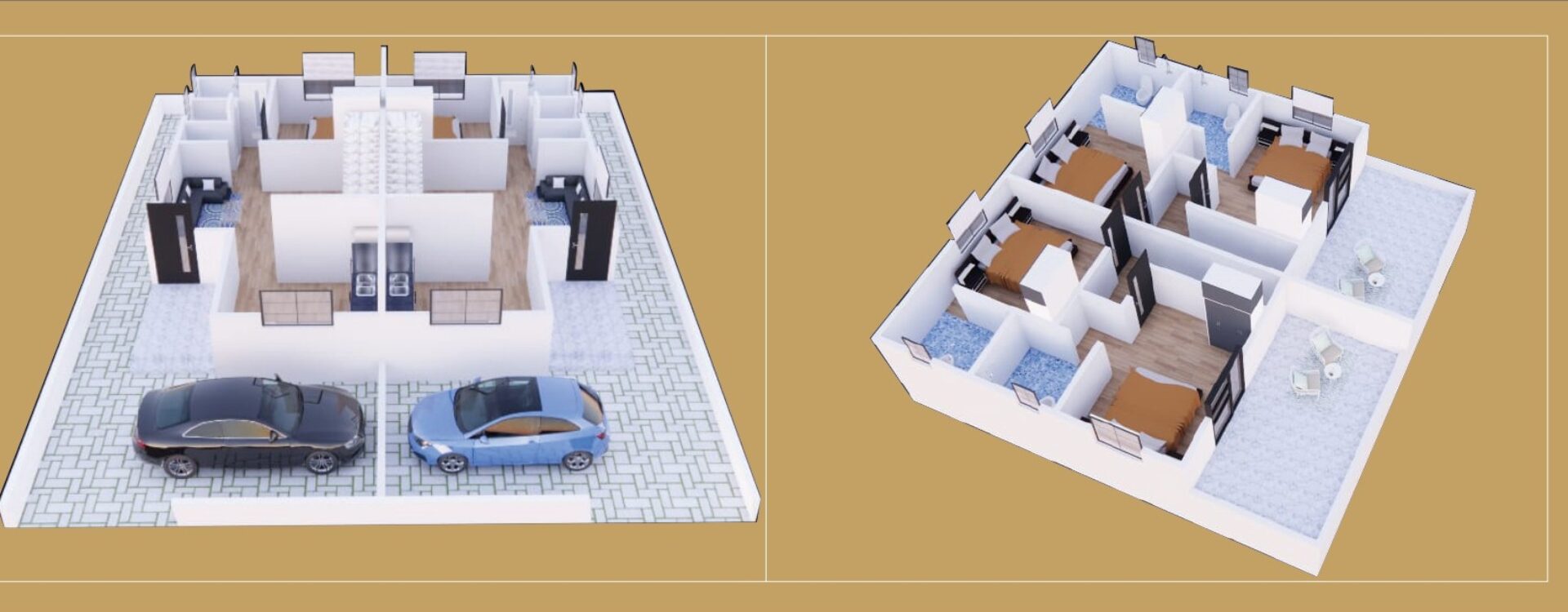 Luxurious Twin 3BHK Bungalow